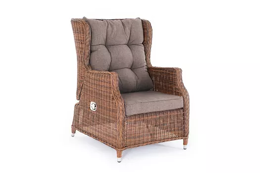 Кресло раскладное плетеное форио (outdoor) коричневый 75x100x87 см.