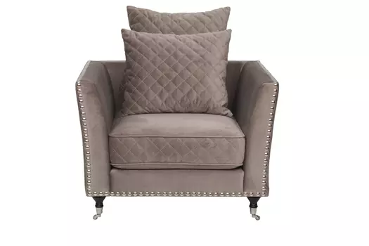 Кресло sorrento велюровое крем-брюле (garda decor) бежевый 98x88x101 см.