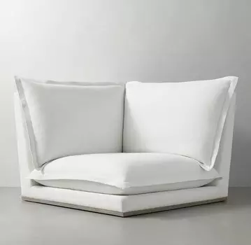 Кресло угловое модульное cosa (idealbeds) белый 119x89x119 см.
