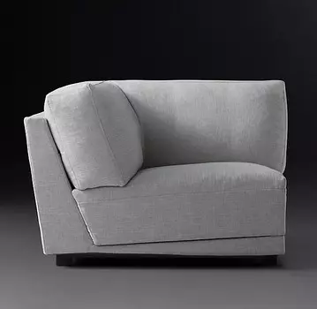 Кресло угловое модульное lars (idealbeds) серый 100x74x100 см.