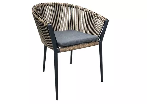 Кресло уличное муза (garda decor) серый 63x76x63 см.