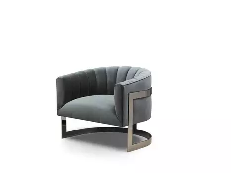 Кресло vivienne vivienne, fratelli barri (mod interiors) серый 71x73 см.