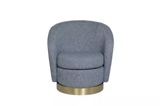 Кресло вращающееся серое (рогожка) (garda decor) серый 73x78x72 см.
