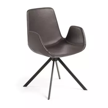 Кресло yasmin (la forma) коричневый 55x84x54 см.