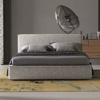 Кровать anerta (idealbeds) серый 206x100x231 см.