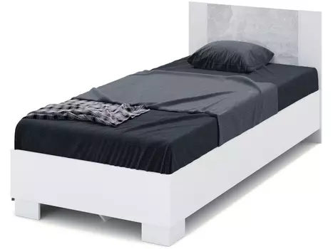 Кровать «аврора» 90*200 (империал) белый 96x85x206 см.