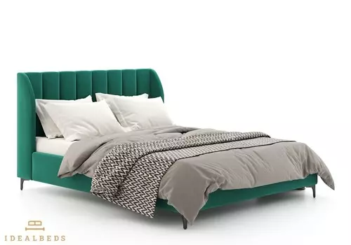 Кровать baxton studio sidoni (idealbeds) зеленый 193x111x223 см.