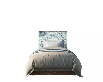 Кровать berber 46 120х200 (etg-home) голубой 120x140x200 см.
