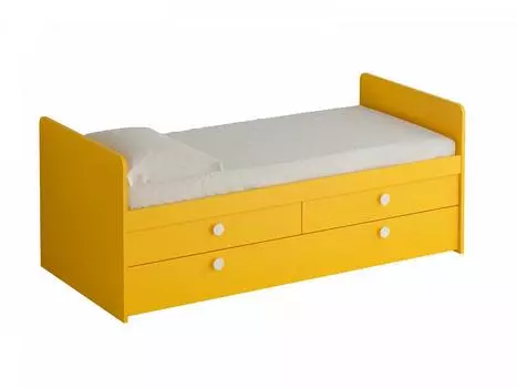 Кровать bonito (ogogo) желтый 98x82x206 см.
