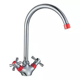 смеситель для кухни вентильный decoroom dr46028-red