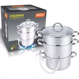 соковарка из нерж. стали, jm-22/6l, диам. 22см, 6 литров