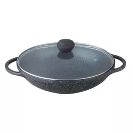 Сотейник ВОК D32см SCHWARZMARBEL Bekker мраморное аниприг.покрытие BK-3829