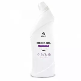 средство для прочистки канализационных труб 1л "digger-gel" professional grass щелочное 125569