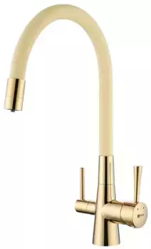 Смеситель для кухни с подключением к фильтру «Lemark» Comfort LM3075G-Beige золото/бежевый