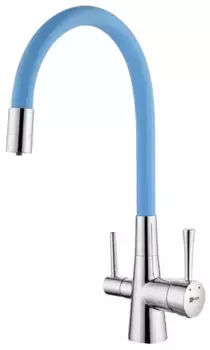 Смеситель для кухни с подключением к фильтру «Lemark» Expert LM3075C-SkyBlue хром/голубой