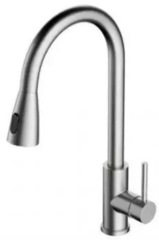 Смеситель для кухонной мойки «Alveus» Flexa Primrose PS 1148261 с выдвижным изливом сатинированная сталь