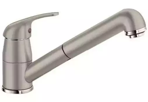 Смеситель для кухонной мойки «Blanco» Daras-S 524198 с выдвижным изливом жемчужный