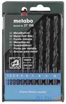 Набор сверел Metabo 10шт 627158000