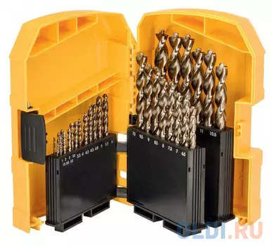 Набор сверл DEWALT DT4957-QZ по металлу COBALT INDUSTRIAL 8% в боксе Midisafe 29шт