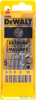 Набор сверл DeWALT DT6956-QZ по бетону/кирпичу/камню EXTREME DeWALT® (5шт.) в пластиковой кассете