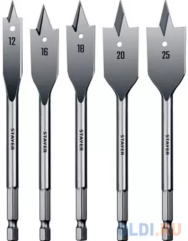 Набор сверл Stayer 2950-H5 по дереву (5пред.) для дрелей