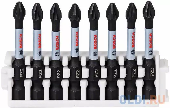 Набор ударных бит для шуруповерта Bosch Impact Control PZ2 (8шт.)