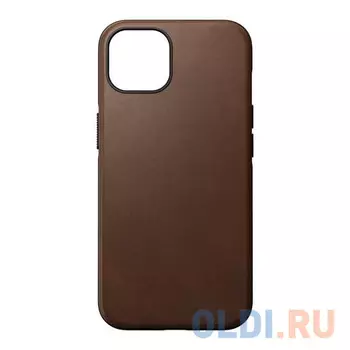 Накладка Nomad Modern Leather Case для iPhone 13 коричневый NM01056485