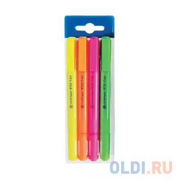 Набор маркеров флуоресцентных Centropen 8722/4PVC 4 шт разноцветный
