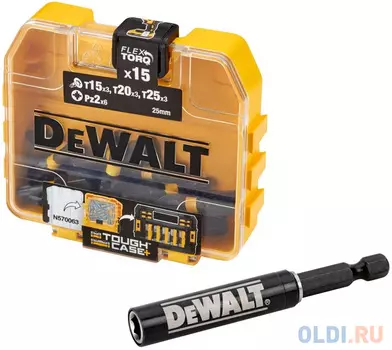 Набор насадок и торц.головок 16 шт DT70522T-QZ DeWalt