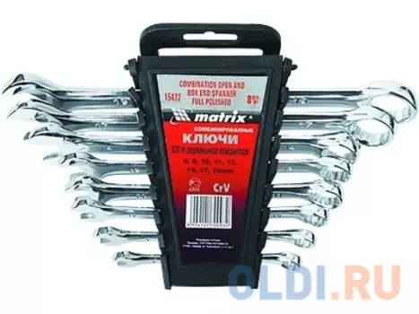 Набор комбинированных ключей MATRIX 15404 (8 - 17 мм) 6 шт.
