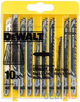 Набор пилок DeWALT DT2290-QZ по дереву HСS (10шт.)