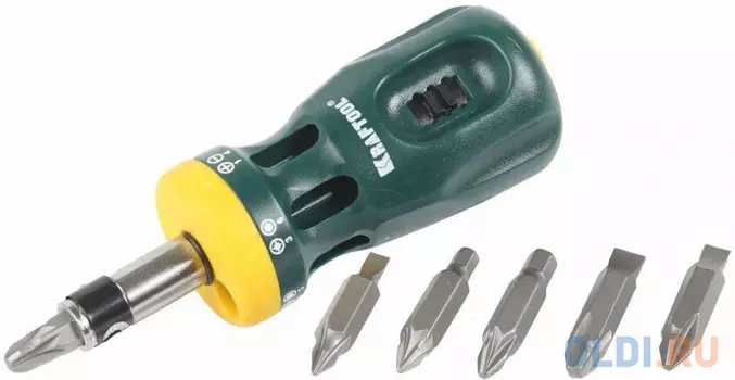 Набор KRAFTOOL 26161-H13 отвертка BIT LOCK реверсивная с битами 12-в-1