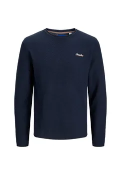 Вязаный свитер paul tons pullover r-neck Jack & Jones, синий