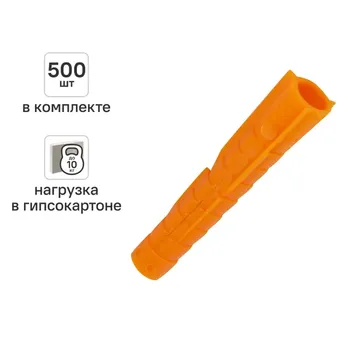 Дюбель универсальный ZUM оранжевый 6x37 мм 500 шт.