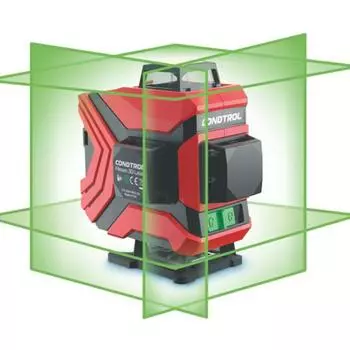 Лазерный нивелир Condtrol Fliesen 3D Laser 7-2-103 (зеленый лазер, 2 луча, дальность с приемником 40 м)