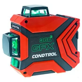 Лазерный уровень (клизиметр) Condtrol GFX360-3 1-2-222, 360°, аккумуляторы и чехол в комплекте