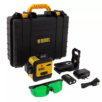 Лазерный уровень мультипризменный Denzel LXI 360-3 Green