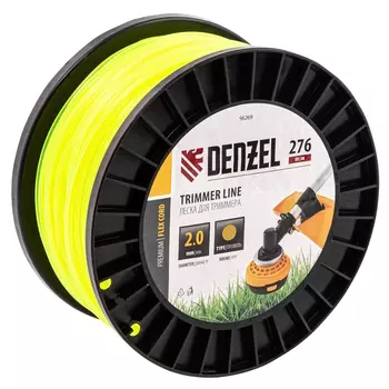Леска для триммера круглая Denzel FLEX CORD 96269, 2,0мм х 276м, на DIN катушке