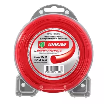 Леска триммерная Unisaw Professional Quality SPRO-07305, 2.4 мм, 15 м, круглая