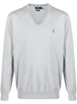 Polo Ralph Lauren джемпер с вышивкой, серый