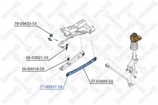 сайлентблок зад.!\ Ford Mondeo 93> 77-00937-SX STELLOX