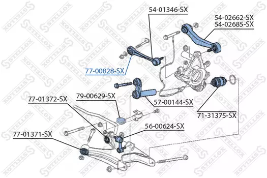 сайлентблок зад. развального рычага пер.!\ BMW E39/Е38 2.0i-2.8i/2.5D/TD 95-01 77-00828-SX STELLOX