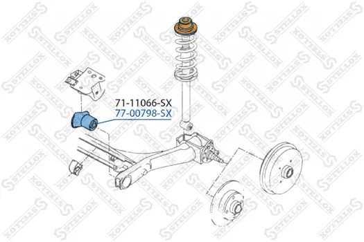 сайлентблок зад. балки!\ VW Golf Variant all 92-99 77-00798-SX STELLOX