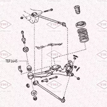 сайлентблок задн. нижн. продольного рычага!\ TOYOTA RAV4 94> TEF1645 TATSUMI
