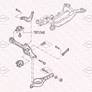 сайлентблок задн. продольного рычага!\ FORD Mondeo 07> TEF1368 TATSUMI