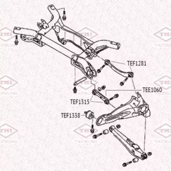 сайлентблок задн. продольного рычага!\ MITSUBISHI Outlander >12 TEF1338 TATSUMI