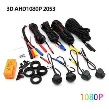 Автомобильная камера 360 с панорамным круговым обзором 1080P AHD правая + левая + передняя + система камеры заднего вида для Android, авторадио, ночное видение 1080P to 720P