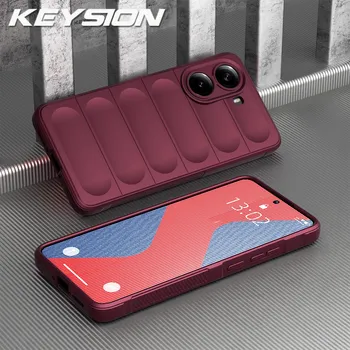 KEYSION противоударный матовый чехол для Xiaomi POCO X7 Pro противоскользящий мягкий силиконовый чехол на заднюю панель телефона для Redmi Turbo 4 for POCO X7 Pro чёрный