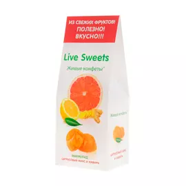 Мармелад желейный Лакомства для здоровья Live Sweets Цитрусовый микс и имбирь 170 г