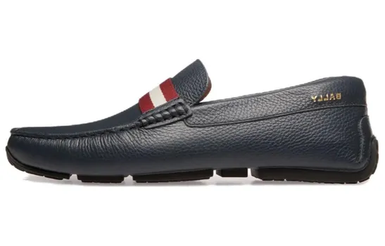 Кожаные мокасины с логотипом Bally